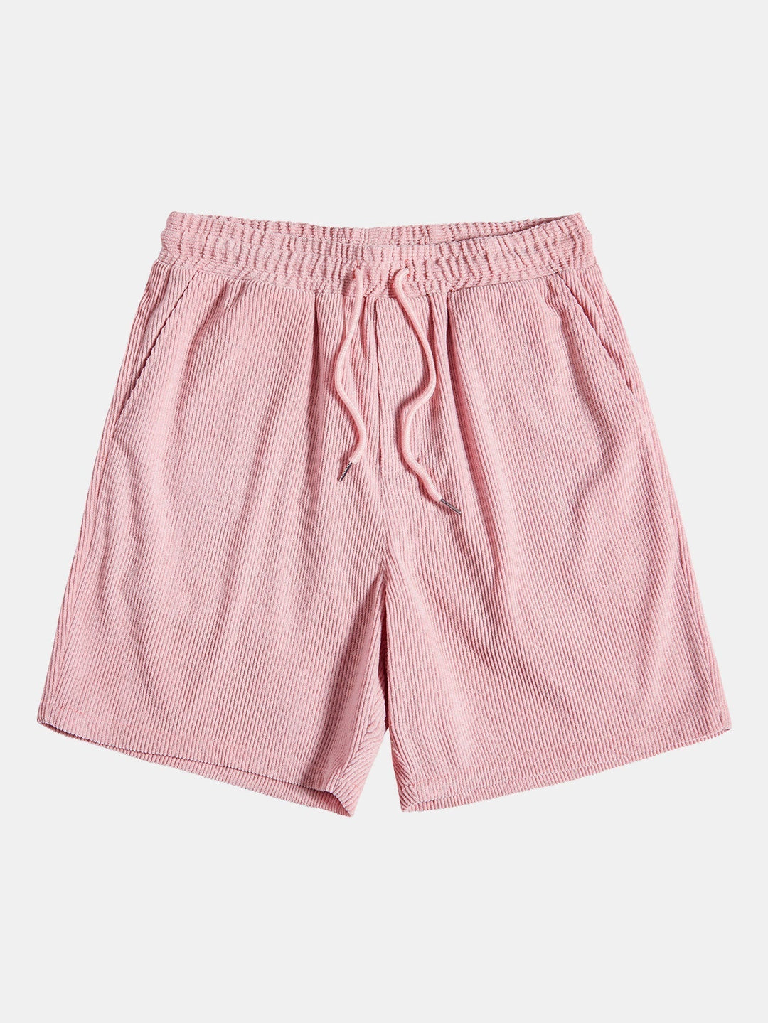 Short Sleeve Corduroy Shirt with Buttons and Shorts