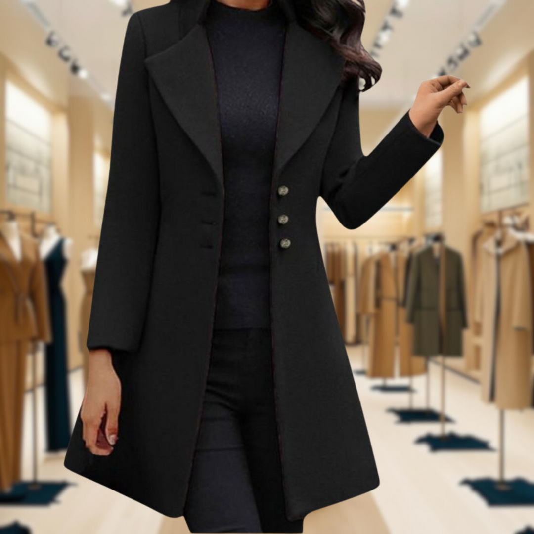 Venzi – Long Sleeve Elegant Coat