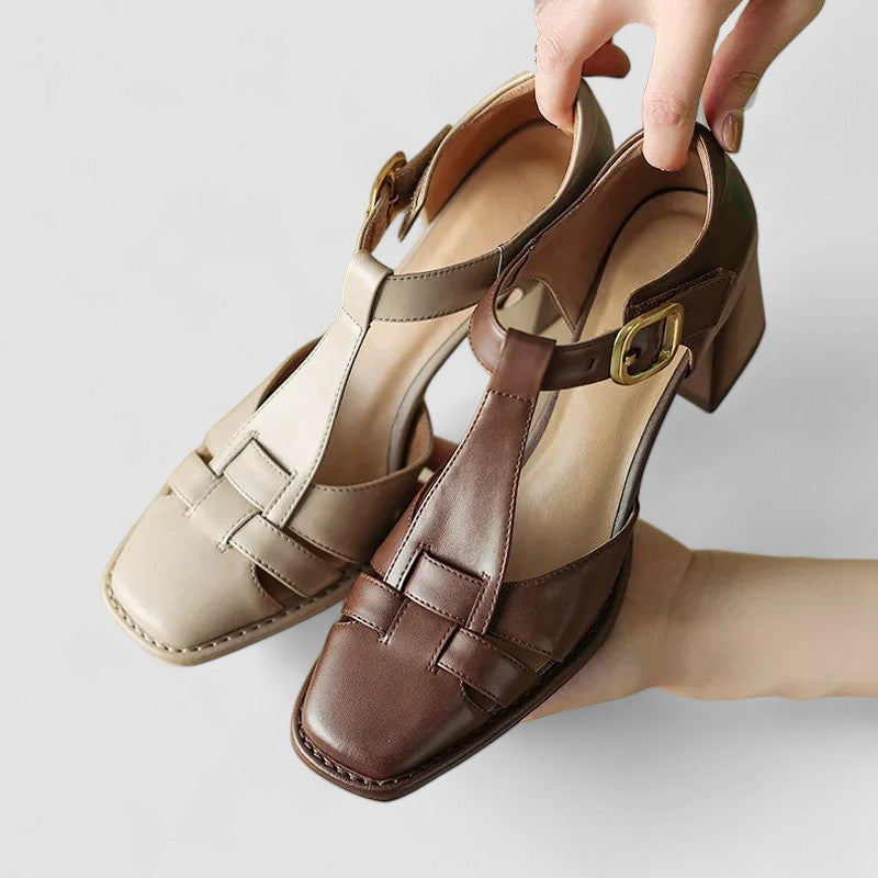 Scarlett™ Orthopedic Block Heels with T-Strap
