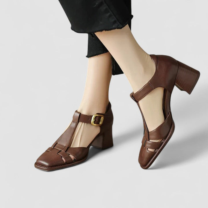 Scarlett™ Orthopedic Block Heels with T-Strap