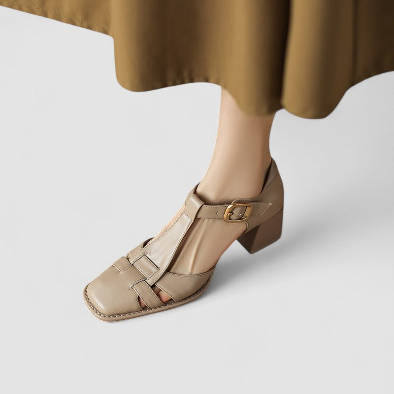 Scarlett™ Orthopedic Block Heels with T-Strap