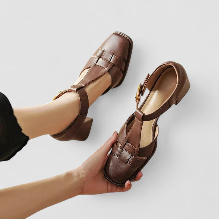 Scarlett™ Orthopedic Block Heels with T-Strap