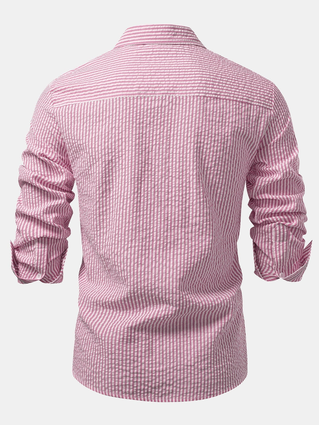 Button-Up Striped Seersucker Shirt