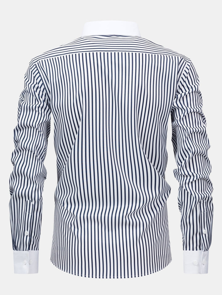 Wrinkle-Free Striped Winchester Shirt & Slim Fit Tapered Pants