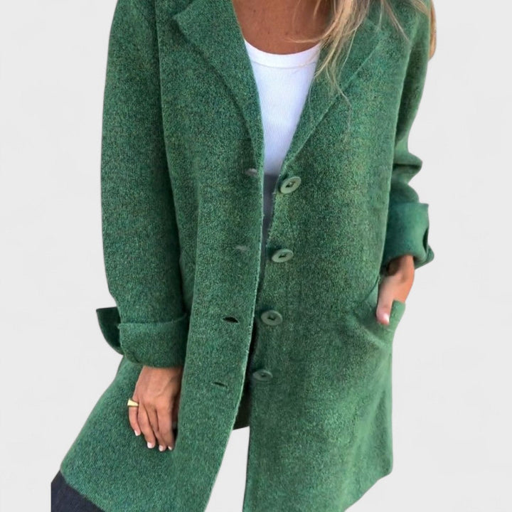 Lapelled Casual Long Coat by Maila