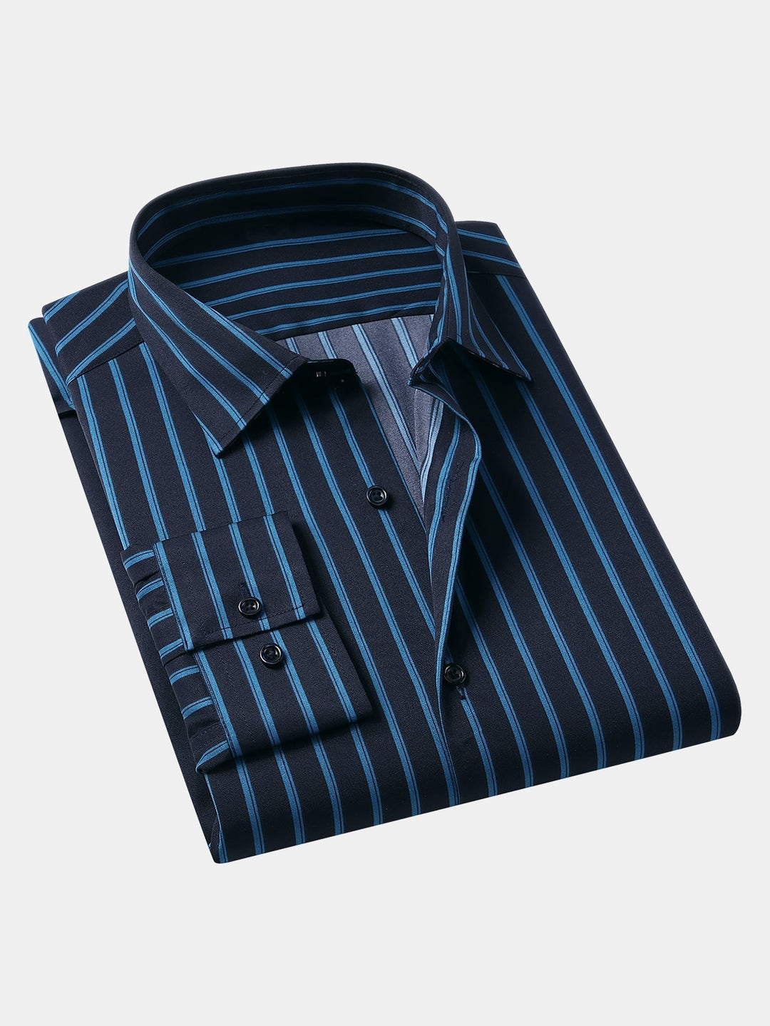 Long Sleeve Striped Shirt with Buttons