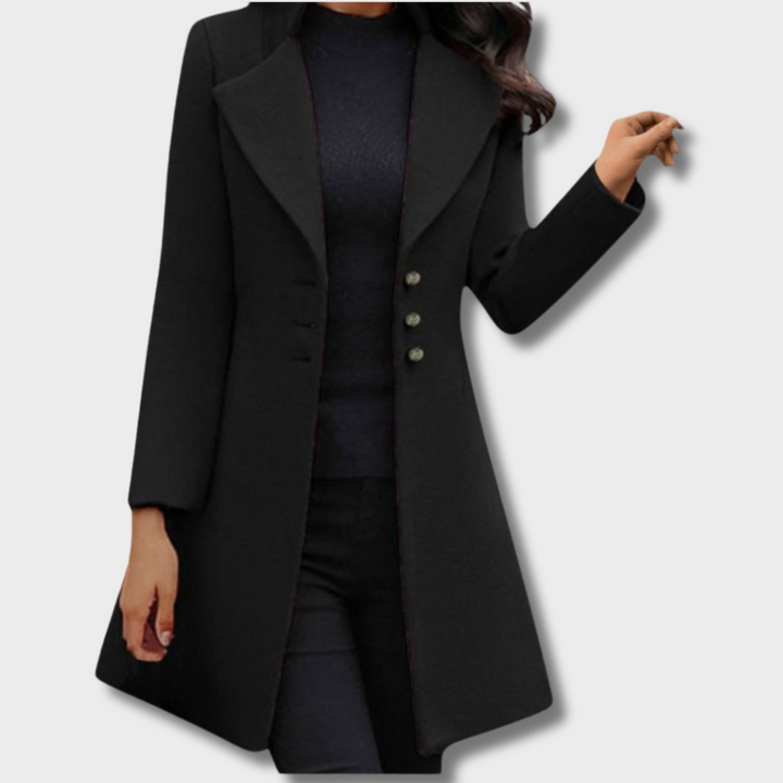 Venzi – Long Sleeve Elegant Coat