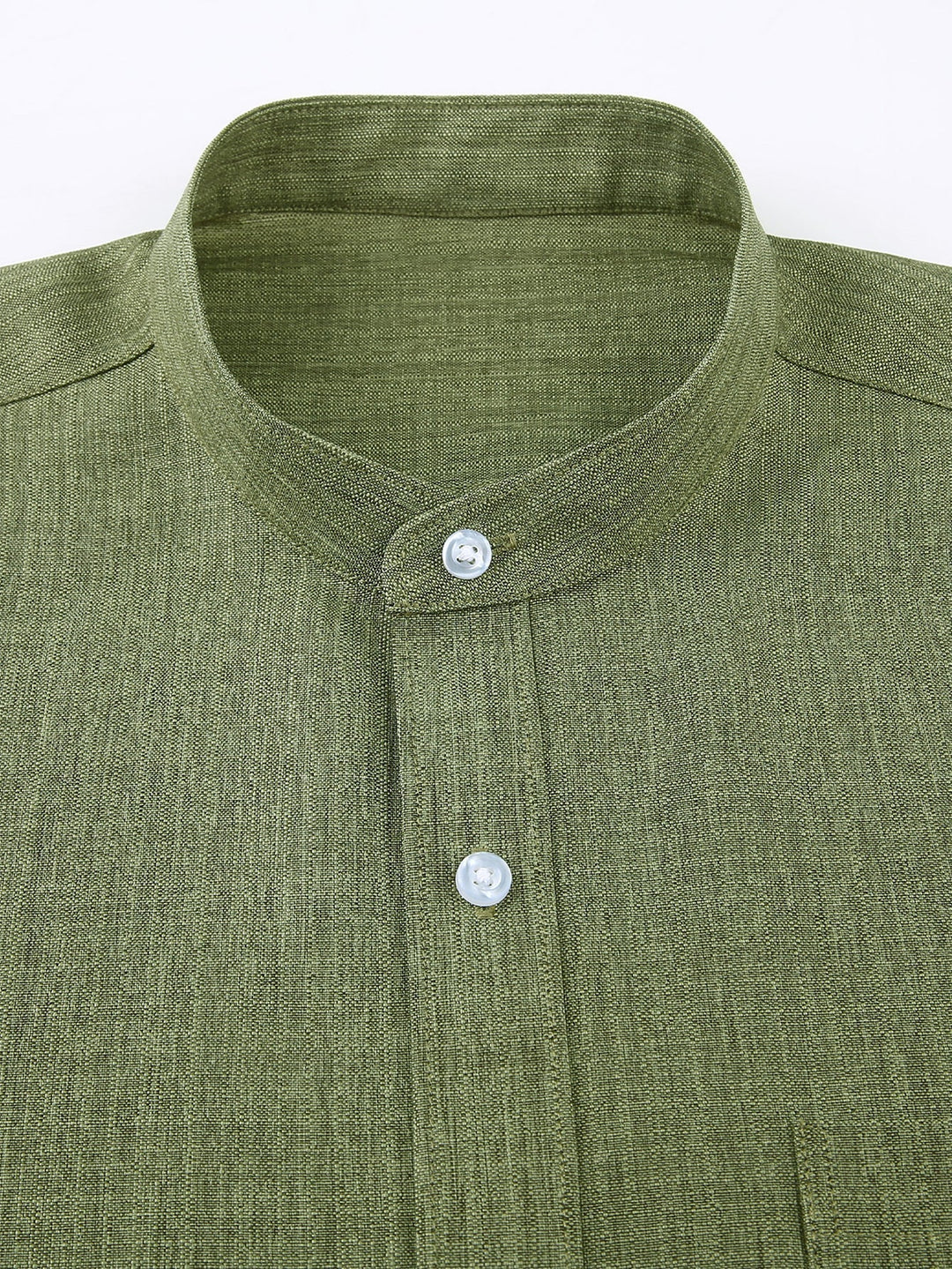 Textured Shirt with High Collar and Long Sleeves
