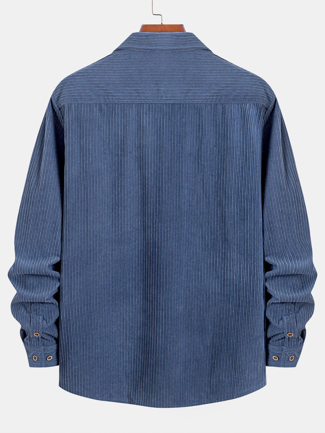Long Sleeve Corduroy Shirt with Pocket and Buttons