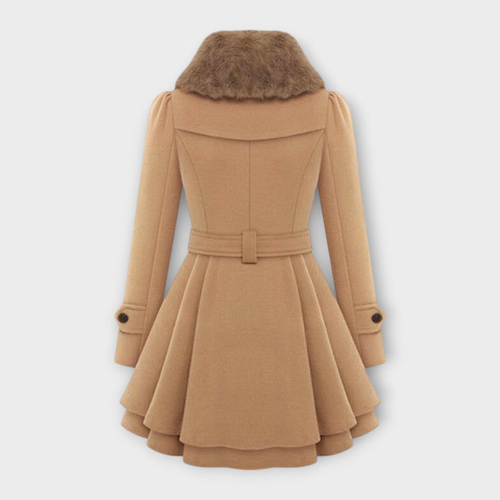 Elivara – Chic fur-collared coat