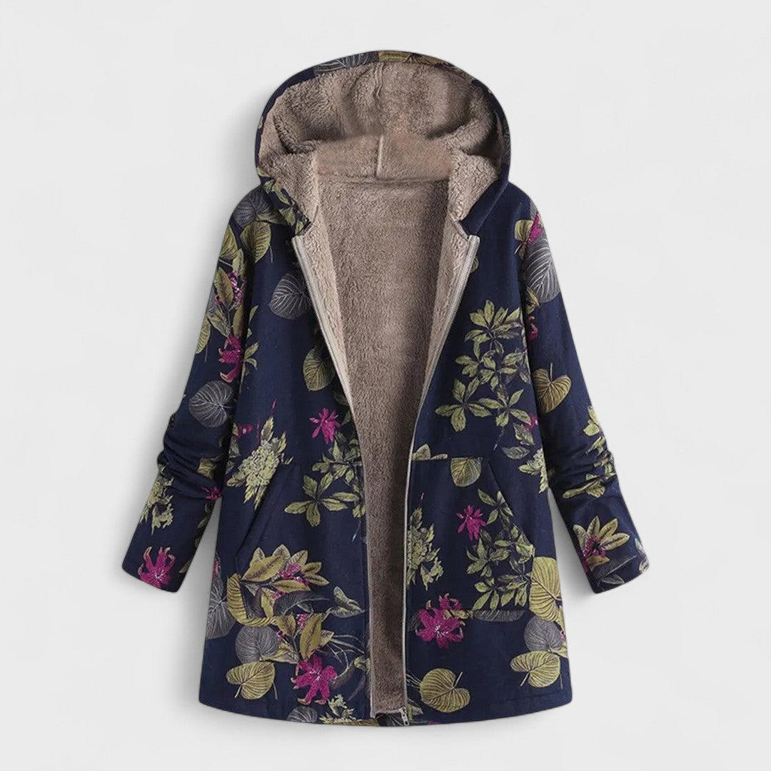 Cozy Flora Parka with Soft Warm Lining