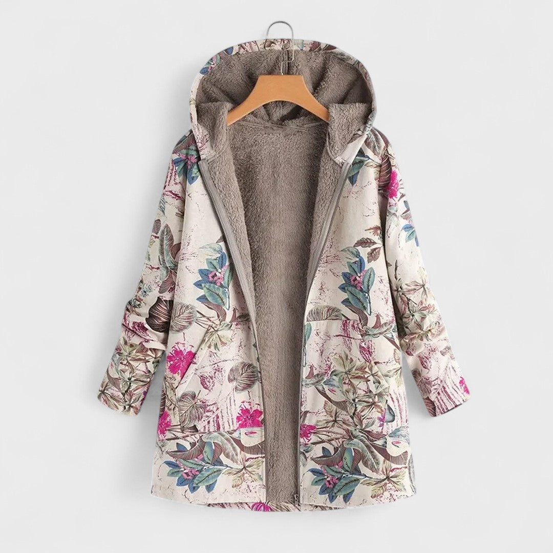 Cozy Flora Parka with Soft Warm Lining