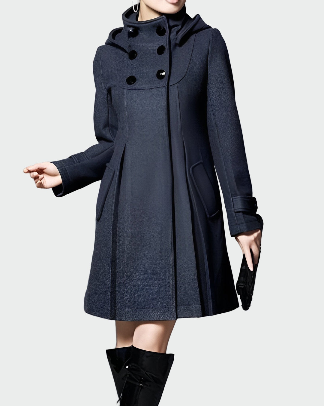 Collared Hooded Coat